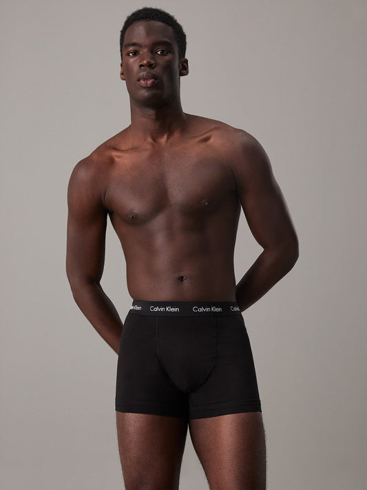 3 Pack Cotton Stretch Trunks Blue